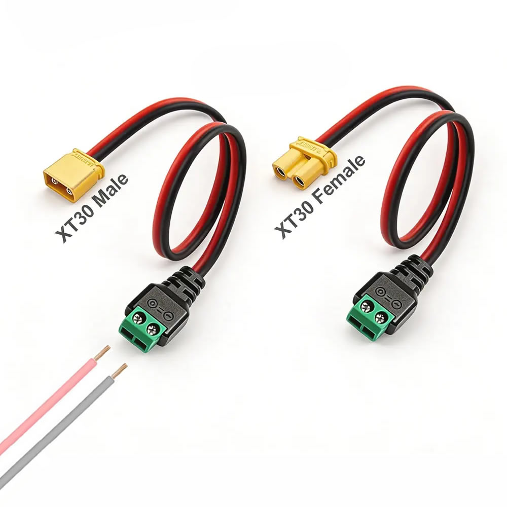 Drone Battery Adapter - Connettore XT30 Maschio-Femmina con Adattatore a