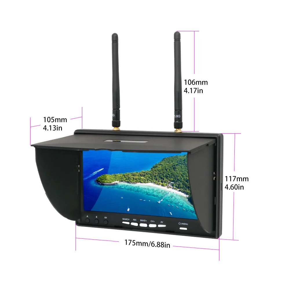 Monitor LCD da 7 pollici 5.8G  - Drone Controller Screen recensione e prezzo